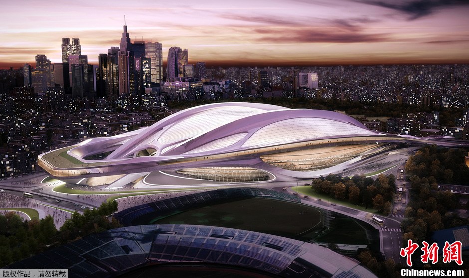 9月9日，2020年東京奧運(yùn)會和殘奧會籌備委員會公布了日本新國家體育場效果圖。