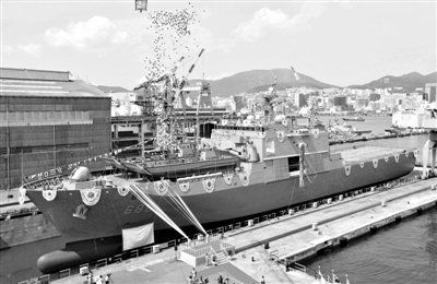 9月11日，韓國釜山，韓國海軍新一代登陸艦“天王峰”號舉行了下水儀式。