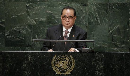 9月27日，朝鮮外相李洙墉在聯(lián)大發(fā)表講話。