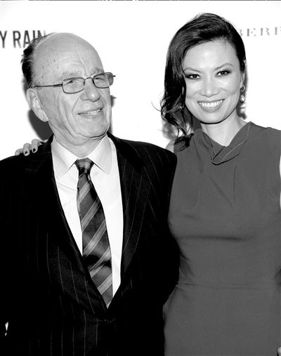 默多克與鄧文迪（2009年資料圖）。圖/東方IC