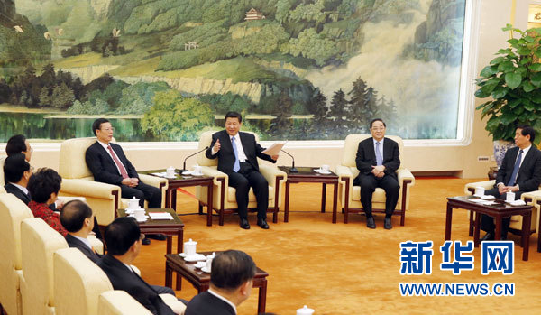 1月22日，習(xí)近平、俞正聲、張高麗等在北京人民大會(huì)堂同黨外人士歡聚一堂，共迎新春。