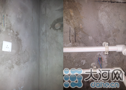 空調(diào)專用線路，用電負(fù)荷較大 圖為衛(wèi)生間電線走線