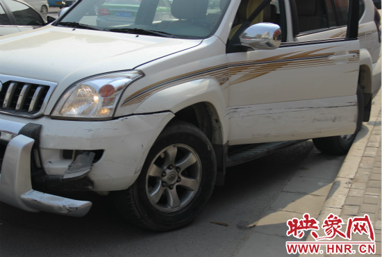 涉嫌酒駕的肇事車輛。