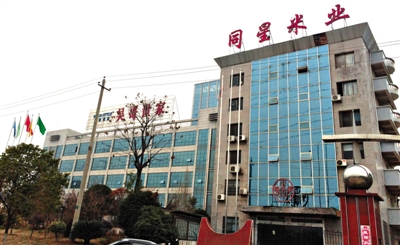 月11日，婁底市經(jīng)濟(jì)技術(shù)開發(fā)區(qū)內(nèi)，同星米業(yè)和吳哥世家兩家公司因借貸資金鏈斷裂，公司大門緊鎖。新京報(bào)記