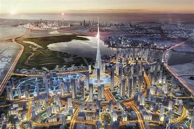 迪拜計劃修建的觀光塔示意圖。