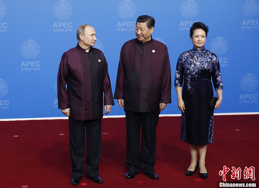 圖為習近平夫婦歡迎俄羅斯總統普京。中新社發(fā) 杜洋 攝