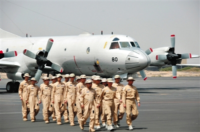 吉布提機場，日本海上自衛(wèi)隊的兩架P-3C飛機抵達，在亞丁灣執(zhí)行反海盜任務(wù)。