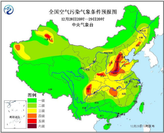 京津魯及冀中南、豫北將有輕到中度霾局地重度霾